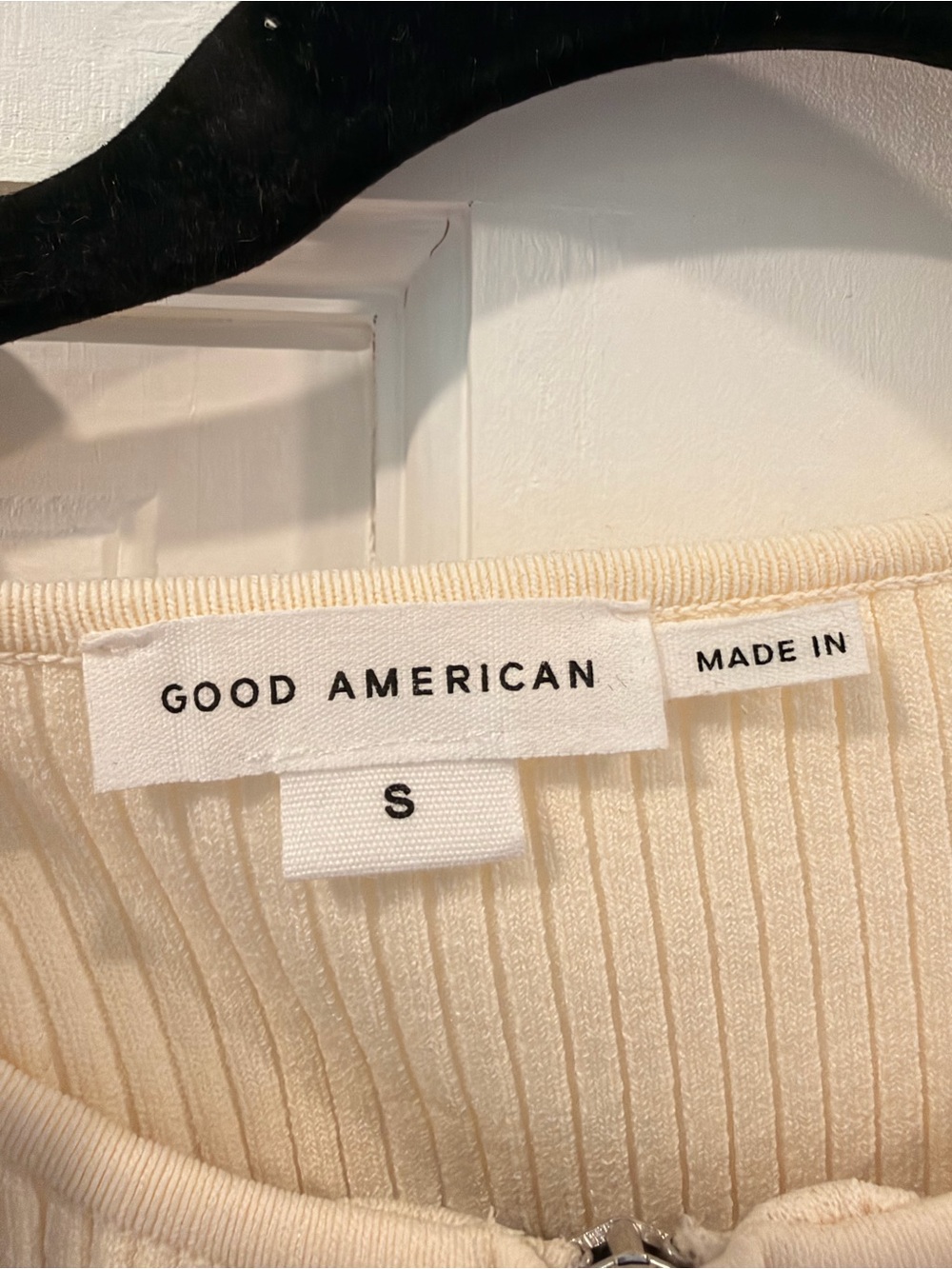 Good American Ribbed Zip-Front Knit Jacket - Picture 2 of 5